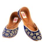 royale blue flats mojaris