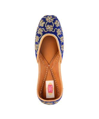 royale blue flats mojaris 3