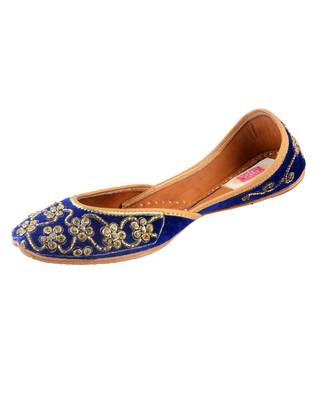 royale blue flats mojaris 4