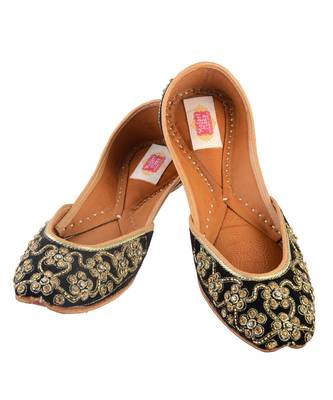 royale black flats mojaris 1