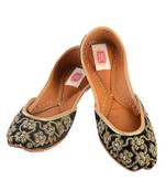 royale black flats mojaris