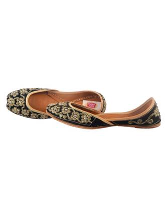 royale black flats mojaris 4