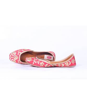 dewdrop jutti-light red flats mojaris 1