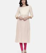 Women Off-White Yoke Design Kurta