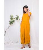 MUSTARD plain cotton jumpsuit