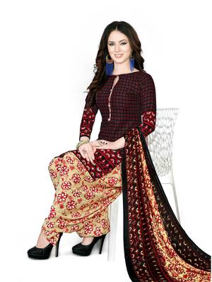 Black Printed Crepe Salwar 1