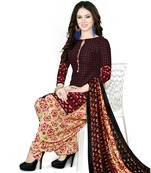 Black Printed Crepe Salwar