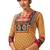 Gold & Red Pure Cotton Printed Unstitched Kurti Fabric