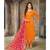 Orange & Pink Cotton Jam Silk Women's Salwar Suit With Banarasi Dupatta