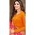 Orange & Pink Cotton Jam Silk Women's Salwar Suit With Banarasi Dupatta