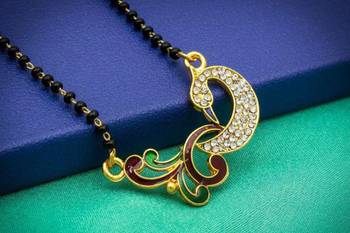 Gold diamond mangalsutra 1