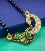 Gold diamond mangalsutra