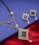 Gold diamond mangalsutra