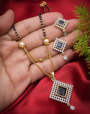 Gold diamond mangalsutra 2