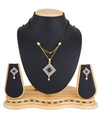 Gold diamond mangalsutra 3