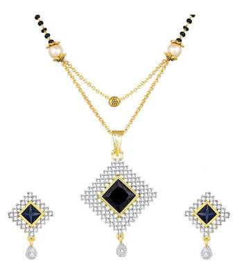 Gold diamond mangalsutra 4