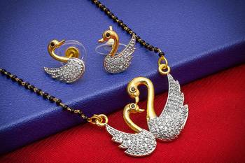 Gold diamond mangalsutra 1
