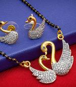 Gold diamond mangalsutra