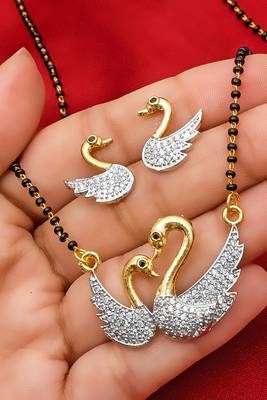 Gold diamond mangalsutra 2