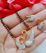 Gold diamond mangalsutra