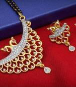 Gold diamond mangalsutra