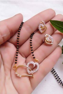 Gold diamond mangalsutra 1