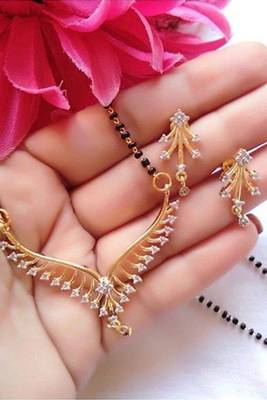 Gold diamond mangalsutra 1