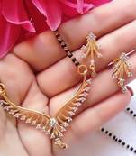 Gold diamond mangalsutra