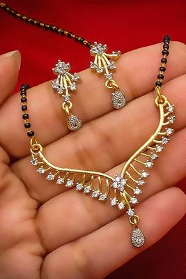 Gold diamond mangalsutra 2