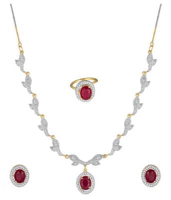 Gold diamond necklace-sets 2