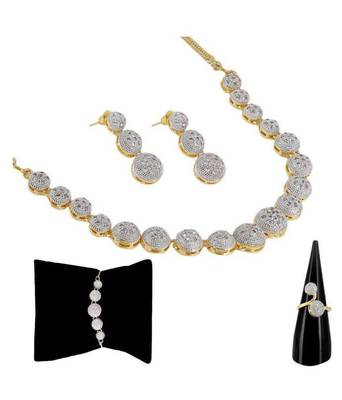 Gold diamond necklace-sets 3