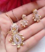 Gold diamond necklace-sets