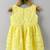 Yellow printed blended cotton kids frocks
