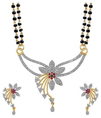 Gold diamond mangalsutra 1