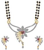 Gold diamond mangalsutra