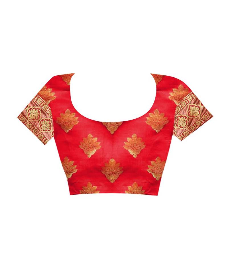 Purple woven Banarasi  saree with blouse