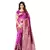Magenta Woven Art Silk Saree With Blouse