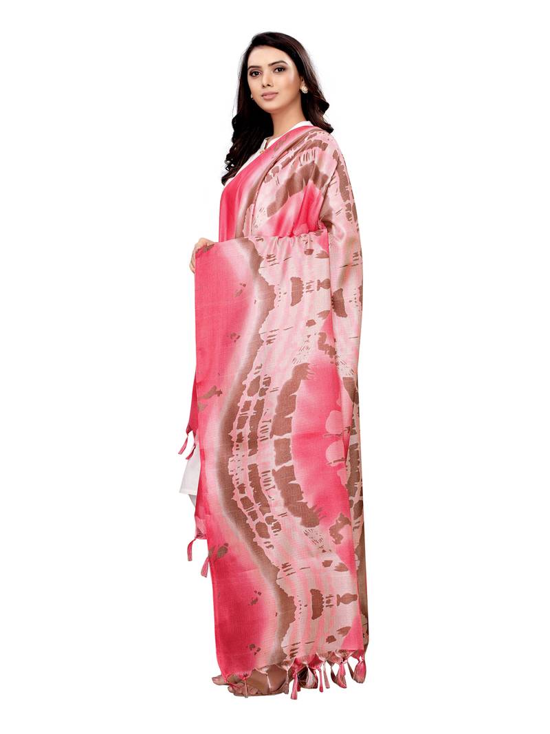 Turquiose Bhagalpuri Silk Printed Womens Dupatta