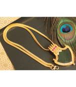 Beautiful Pink Green Palakka Designer Pendant