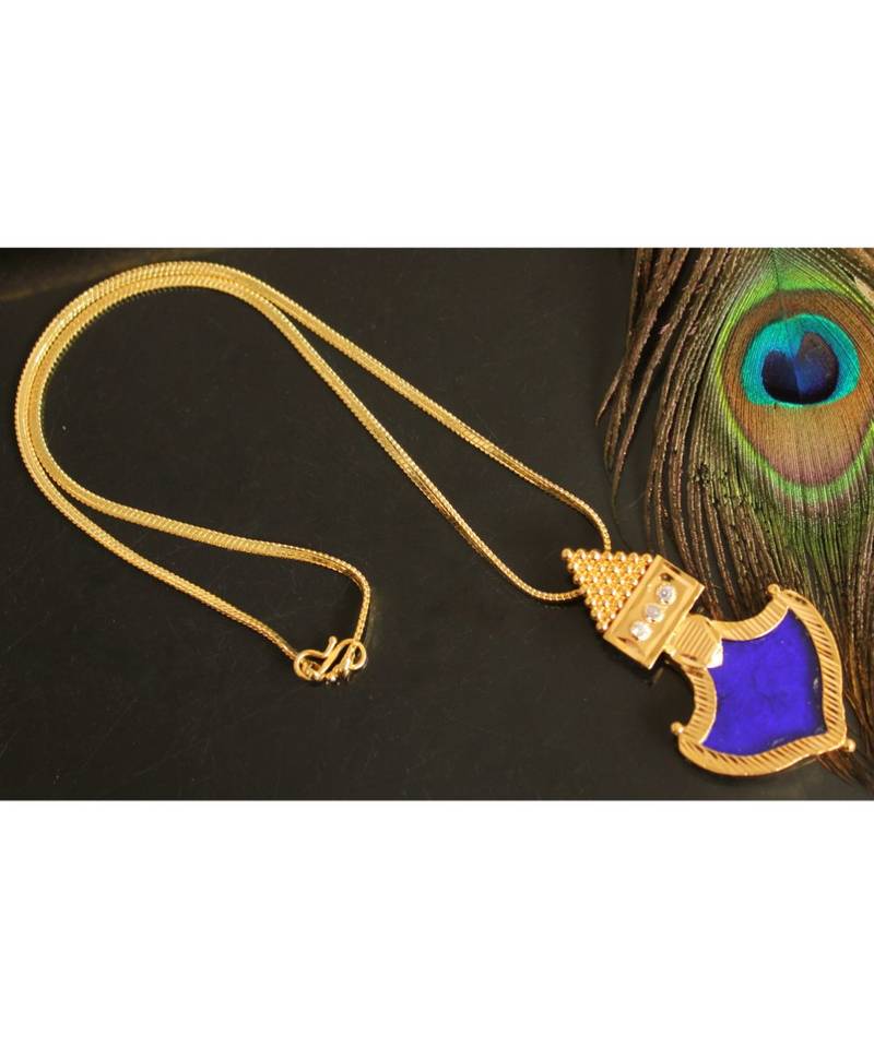 BEAUTIFUL BLUE PALAKKA DESIGNER PENDANT 