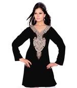 Black Georgette Embroidered Zari_Work Islamic Tunics