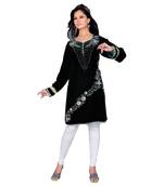 Black Georgette Embroidered Zari_Work Islamic Tunics