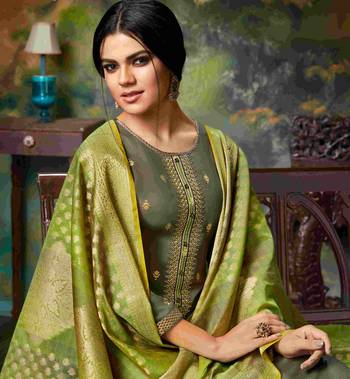 Grey embroidered crepe salwar 3