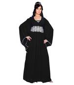 Black Georgette Embroidered Zari_Work Islamic Kaftans