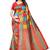 Multicolor printed art silk sarees saree with blouse