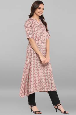 Janasya Multicolor printed rayon kurtis 4
