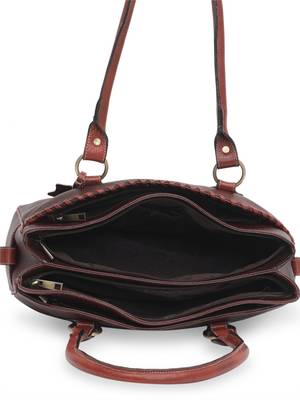 Genuine Multipurpose Leather Handbags For Ladies Cum Shoulder Bag (Pure Leather Bag) (Brown) 5
