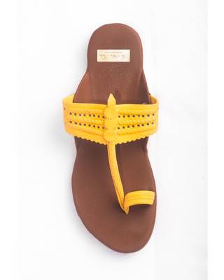 Brown & Yellow Kolhapuris 2