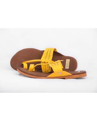 Brown & Yellow Kolhapuris 3