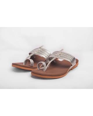 Brown &Silver Kolhapuris 1